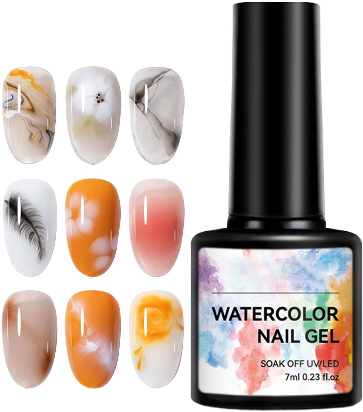 Blooming Gel, Watercolor Print Nail Gel, 5ml Individual Care & Finger, Personal Care Supplies for Vibrant, Intricate Designs on Fingernails, Women, and Girls
