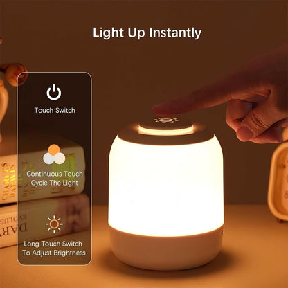 Shenzhi Tech Smart Touch Light, Multi Functional Atmosphere LED Night Light, Adjustable Brightness USB Rechargeable Table Lamp for Bedroom Living Room, Room Decor, Party, Birthday Gift