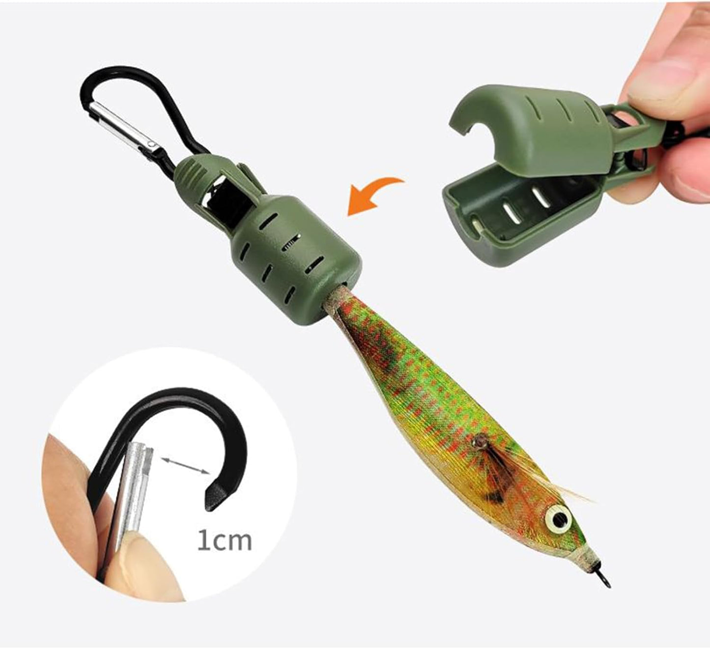 Générique Squid Hook Protector Case, Squid Hooks Protection Caps Fishing Tackle, High-Strength Lure Bait Safety Cover, Fish Tools for Adults Enthusiasts Beginners, 10 Pack, Attributo singolo, Se