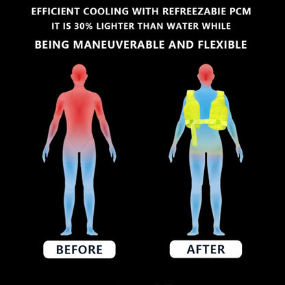 Cooling Vest, Reusable Adjustable Ice Vest, Personal Protective Equipment & Safety Gear, for Work, Workout, Construction, Motorcycle, Fishing, Sun Protection, Camping Outdoorwear, Green, Se référer