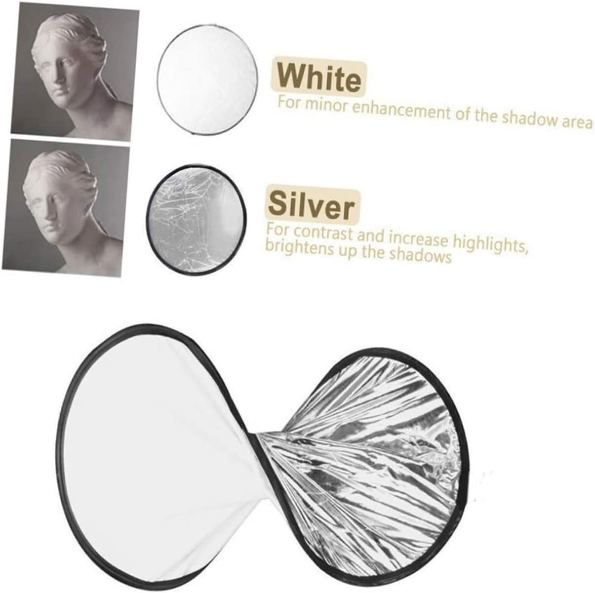 KONTONTY Upgrade Your Photography Gear Cm in Reflector Diffuser Easy to Use Photography Accessories
