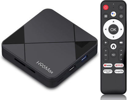 LEFFOT Android 14.0 TV Box, RK3518 4K UHD Streaming Device for TV, 2GB RAM + 16GB ROM, Smart TV Box with HDR10, Voice Control, 2.4G & 5G WiFi 6, 100M Ethernet, BT 5.4, USB 3.0, RK3518 Quad Core A53