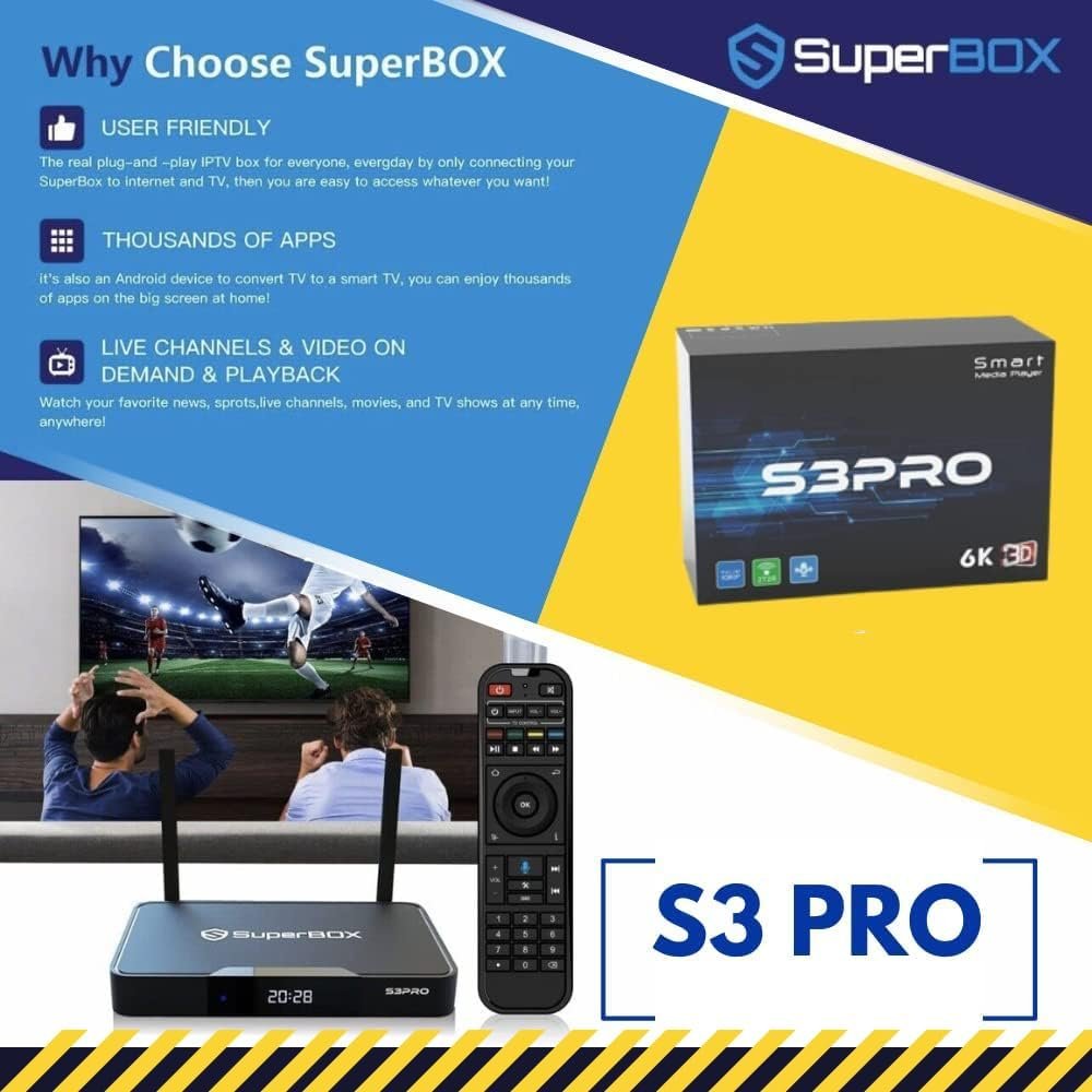 S3 Pro New Model 2022 Android 9 TV Box 2GB+32GB Wi-Fi with Voice Remote Control