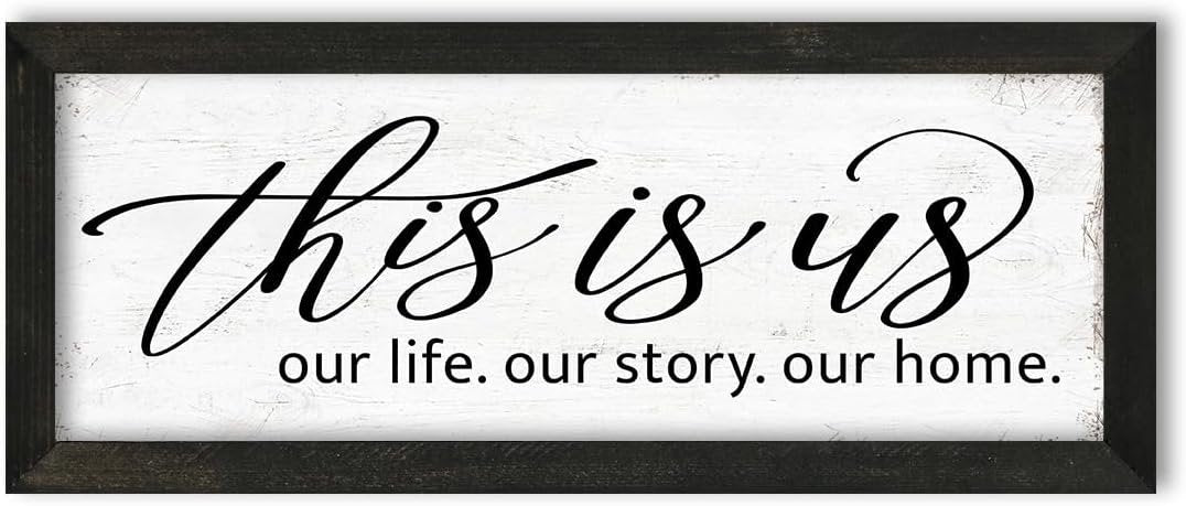This Is Us Wall Decor: Decorations For Family Photo Wall - Rustic RV/Home Decor Signs - Family Wall Decor For Living Room Bedroom