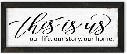 This Is Us Wall Decor: Decorations For Family Photo Wall - Rustic RV/Home Decor Signs - Family Wall Decor For Living Room Bedroom