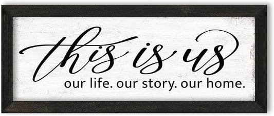 This Is Us Wall Decor: Decorations For Family Photo Wall - Rustic RV/Home Decor Signs - Family Wall Decor For Living Room Bedroom