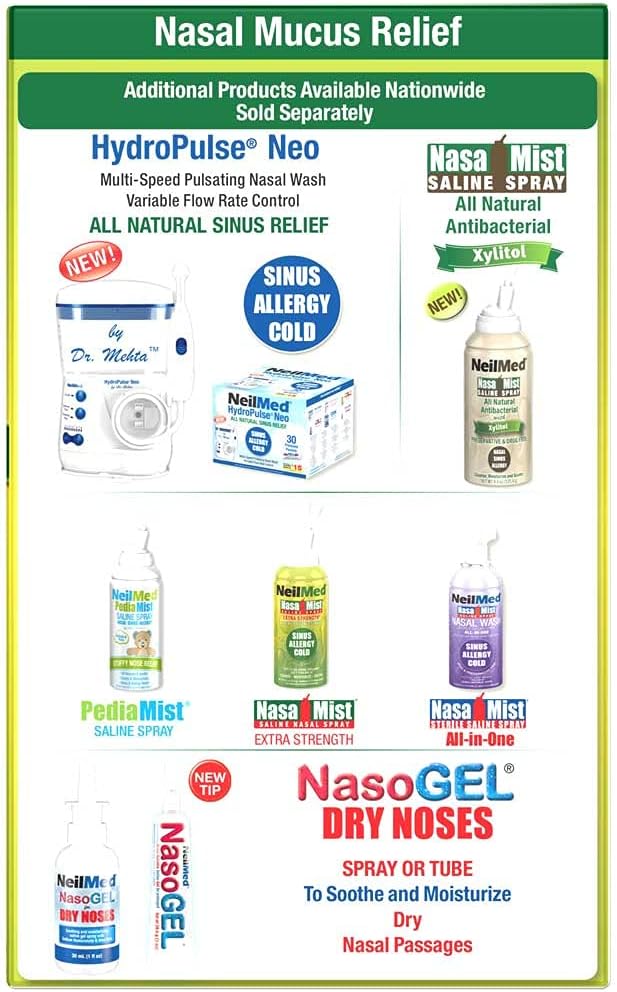 NeilMed Sinus Rinse Extra Strength Hypertonic Kit with 30 Premixed Packets