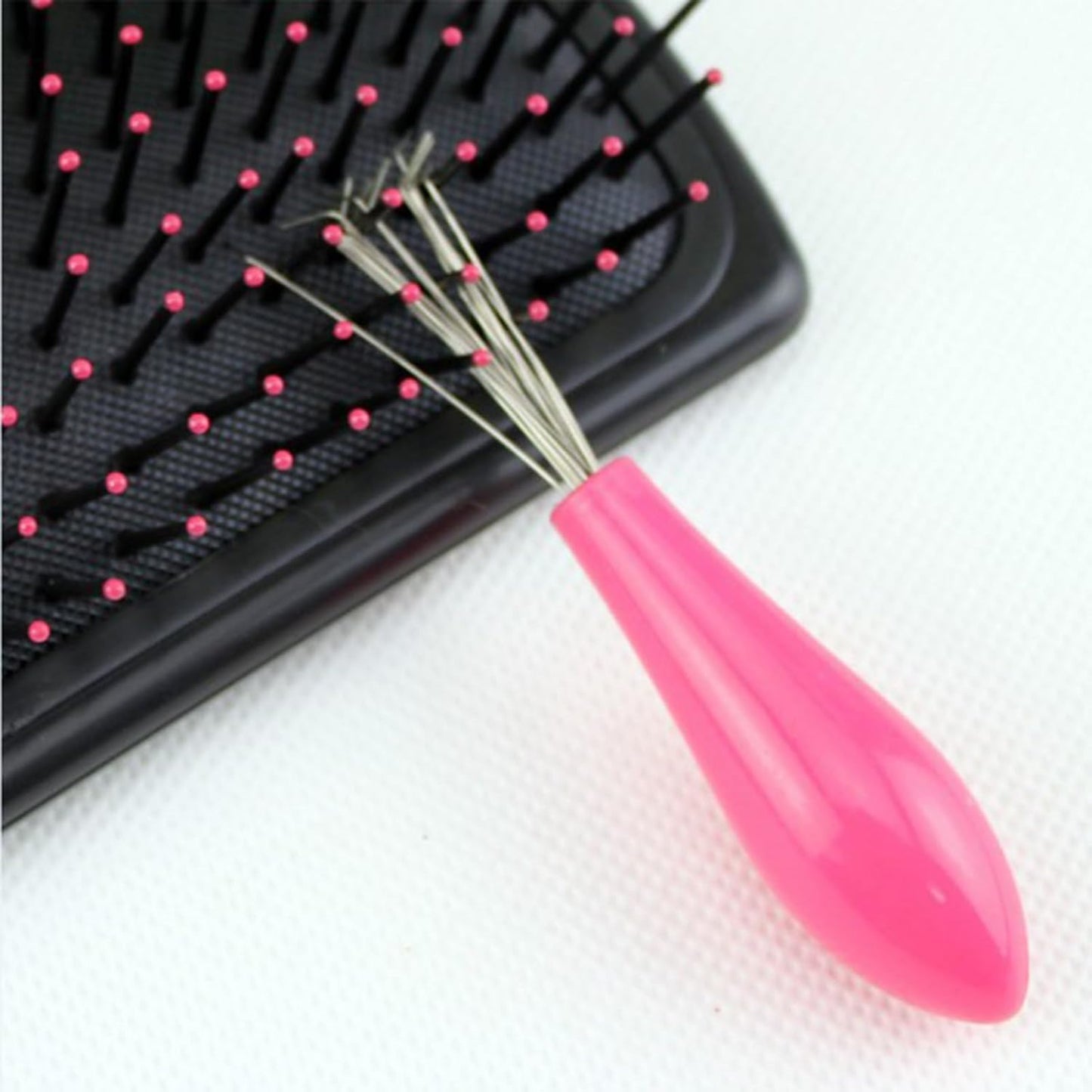 Hair Brush Cleaner, Small Cleaning Tool, Dust Wire Rake Remover, 3.54x0.67 inches, Ergonomic Handle Design, Ideal for Haircut Maintenance, Styling Lint, Dirt Removal