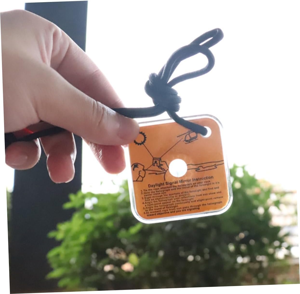 GOOHOCHY 3pcs Emergency Mirror Retroreflector Field Reflector Mirrors Reflective Mirror Small Mirror Orange