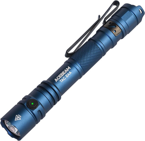 ACEBEAM TAC 2AA EDC Tactical Dual Modes Flashlight Rechargeable, 1400 High Lumens, Dual Switch Pocket LED Flashlight, Super Bright Small Flash Light for Emergency, Camping, Home(SFT-25 LED)
