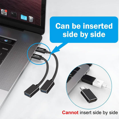 TEKERA USB A to USB C Adapter (2 Pack), 10Gbps USB 3.2 Gen 2 USB C to USB OTG Adapter, USBC to USB Male to Female Converter Compatible with iPhone 16&15 Pro/Max/Plus MacBook Pro/Air Samsung Pixel