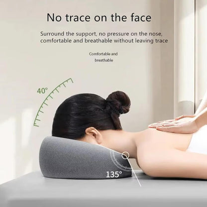 Prone Home Massage Headrest Face Down Pillow Massage Headrest Facial Cushion Super Soft Milk Silk Travel Neck Pillow for All-Season Comfort