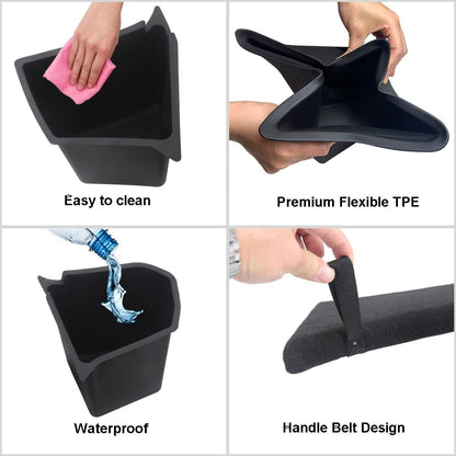 EDYCARX Fit 2022 2023 2024 Tesla Model Y Trunk Storage Bins, Side Storage Box with Lids, Rear Trunk Organizer for Tesla Model Y Accessories (5-Seater, After July 2022)