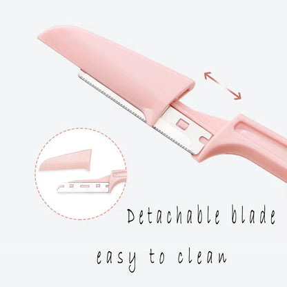 Eyebrow Razor, 6 pcs Foldable Shaving Grooming Blades Kits, Facial Hair Shaper Remover with Precision Cover for Women Makeup Face Care Tools Comes with a pair of eyebrow trimming scissors