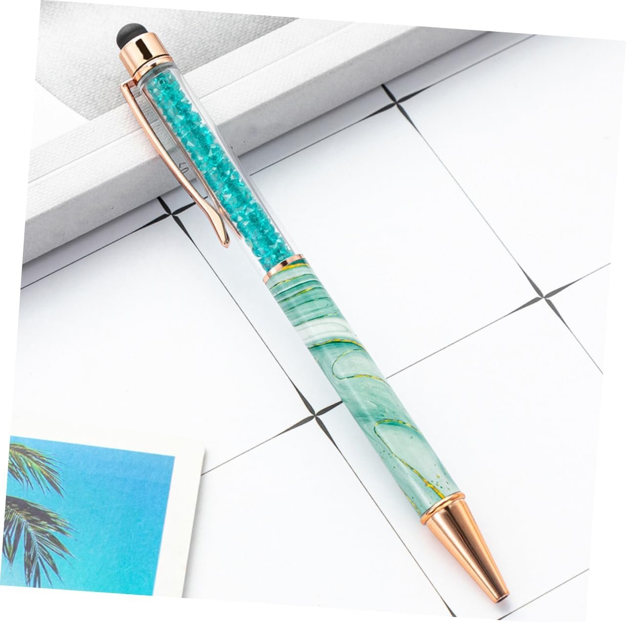 HONMEET Touchscreen Ballpoint Pens 6pcs Luxury Stationery Executive Writing Pens for Women Red Ink