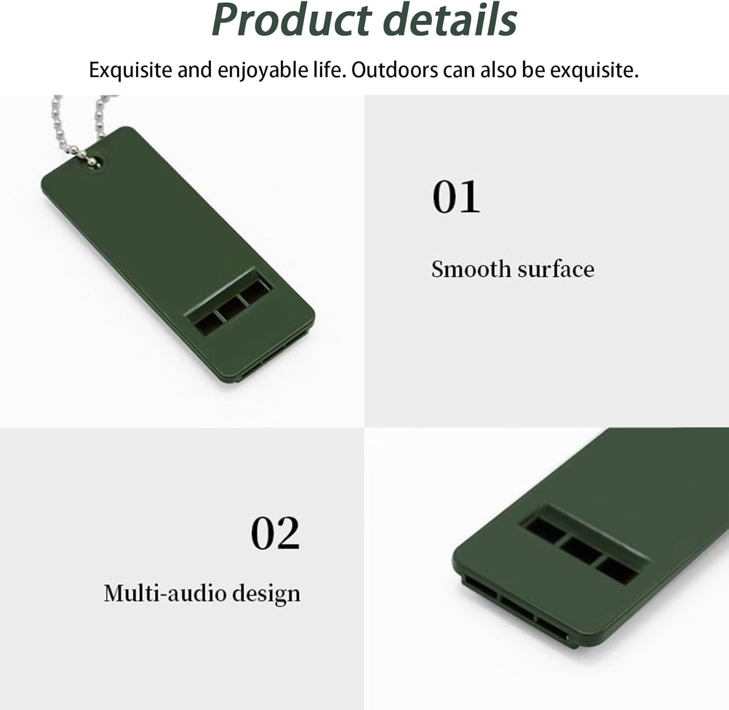 Dog Whistle, High Decibel 3-Tone Hiking Whistle, 2.76in Loud Survival Signal Tool, Lightweight Design, Outdoor Gear for Camping, Wilderness Safety, Hunting, Rescue