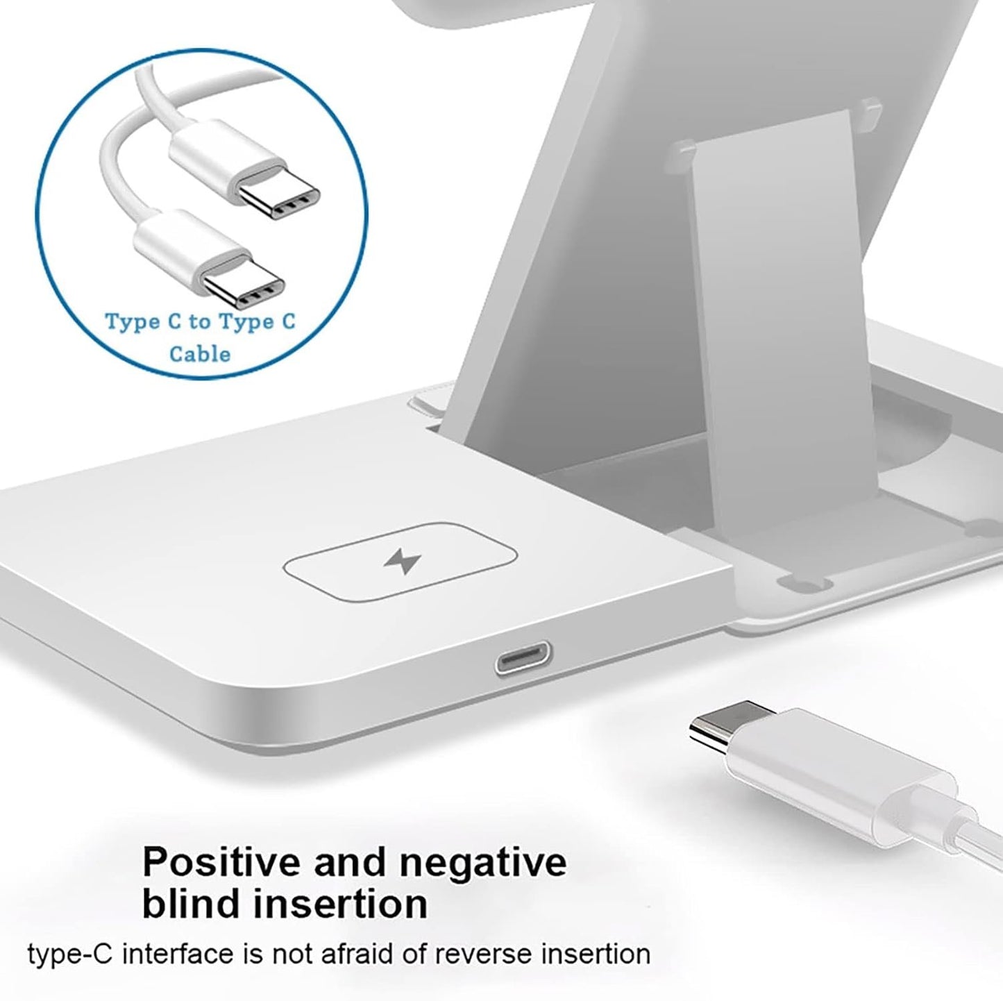 Wireless Charger 3 in 1 Wireless Charging Station Compatible with Apple Watch/iPhone/Airpods,iPhone 16 15 14 13 12 11(Pro,Pro Max)/XS/XR/X/16 (Plus)/Galaxy S Note,iWatch 10/Ultra 2/9/8/7/6/SE/5/4/3/2