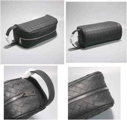 Toiletry Bag for Men, Leather Travel Toiletry Bag for Men, Dopp Kit Water Resistant Shaving Hygiene Bag for Bathroom Shower, Travel Size Toiletries, Travel Essentials