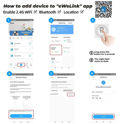 MHCOZY 1 Channel 5-32V eWelink app WiFi Bluetooth Smart Dry Contact Relay Switch Module,Phone app Remote Garage Gate Door,Work with Alexa Assistant