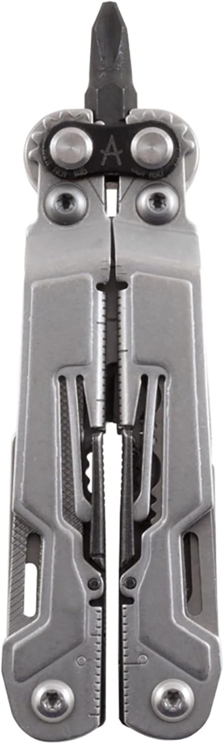 SOG PowerPint Mini Compact Stainless Steel Multi-Tool |18 Lightweight Specialty Tools & SOG Multitool Pliers Pocket Knife, Stone Wash