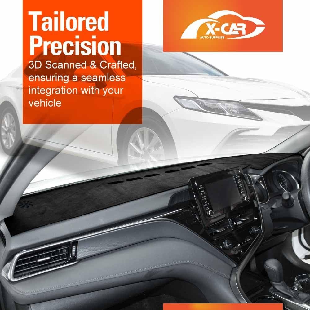 X-CAR Dash Mat for Toyota Camry 2018-Onwards Without Heads Up Display Non-Slip Microfiber Pad Cover Interior Accessories