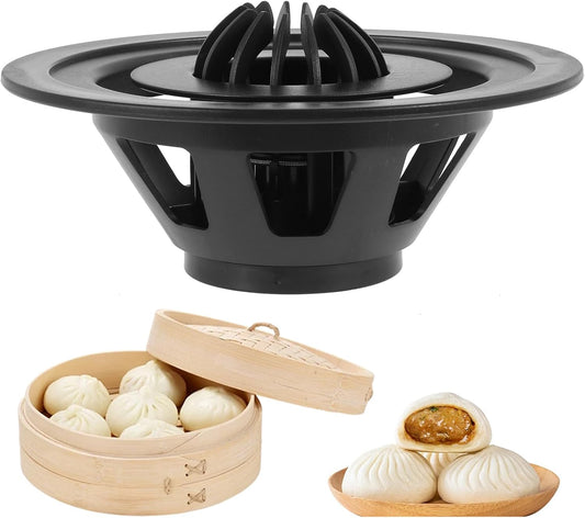 Baozi Maker Machine,Handbanary 7.08 inch Dumpling Momo Ravioli Maker Machine,Pie Steamer Bun Mold, Kitchen Gadget Tool Homemade Bao Buns Preparation Culinary Exploration Ease of Use Cleaning(Black)