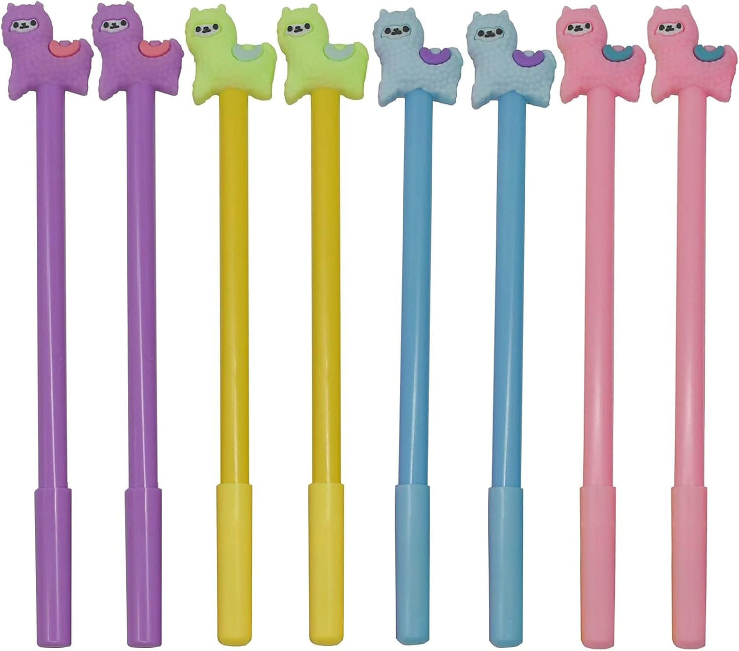 Maydahui 12PCS Alpaca Gel Pen Cartoon Sheep Llama Animal Pens Cute Colorful Writing Pen Black Ink for School Office Stationery Supplies