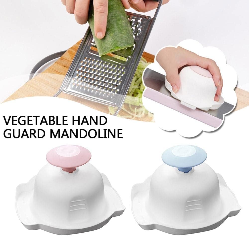 Ergonomic Mandoline Slicer Guard with Non-Slip Grip - Universal Cut-Resistant Safety Holder for Kitchen Slicers and Graters, Dishwasher-Safe Food Prep Tool (Sapphire Blue)