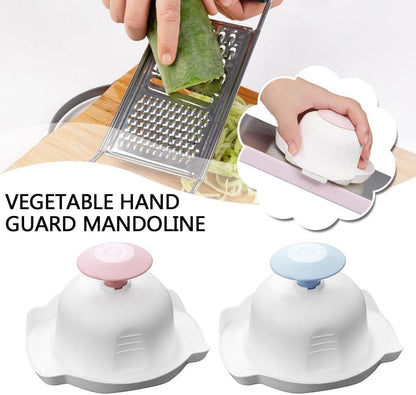 Ergonomic Mandoline Slicer Guard with Non-Slip Grip - Universal Cut-Resistant Safety Holder for Kitchen Slicers and Graters, Dishwasher-Safe Food Prep Tool (Sapphire Blue)