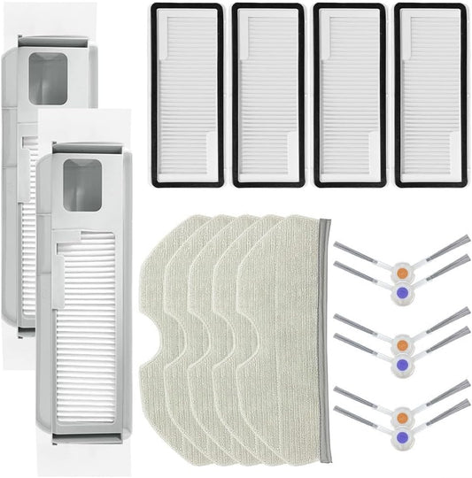 Cleaning Essentials - Panno per mocio, sacchetti per la polvere e spazzole laterali per Narwal Freo X Ultra e Freo X Plus K1
