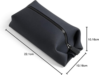 TOOLETRIES The Koby Lite Dopp Kit - Silicone Toiletry Organizer, Bathroom Travel Bag - Heavy-Duty Zipper, Leak Resistance, Easy to Clean - 9" x 4" x 4" - Charcoal