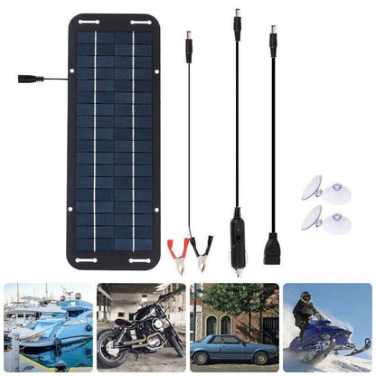 XUSIJAKQ1 Charge Anywhere Solar Car Battery Charger for On Go Power 12v Solar Panel Battery Charger Kit Solar Trickle Charger, with Controller