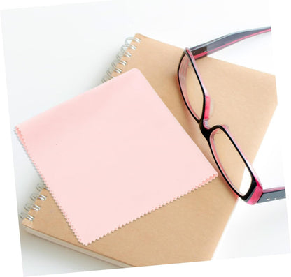 Minkissy 2sets Double-sided Jewelry Cleaning Polishing Cloth Silverware Eyeglasses Soft Durable Essential for Cleaning 2pcs*2 Random Color