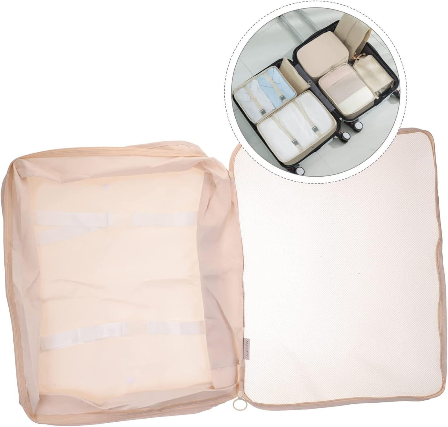 ANDRESLAD Travel Case Garment Packaging Bag Travel Toiletries Storage Bags Storage Bags Shoe Holder Oxford Cloth, dark khaki