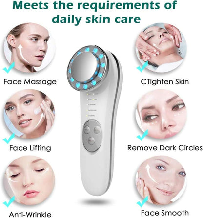 Facial Massager, Skin Care Tools 7 in 1 Face Cleaner Lifting Machine, Face Massager Wrinkles Face Tightening Machine for Skin Firming High Frequency Facial Machine