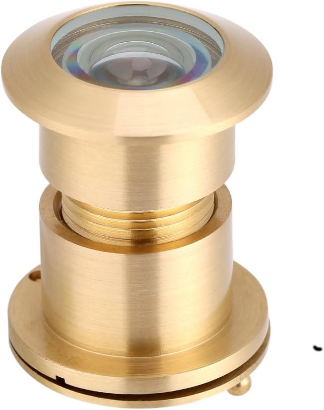 Spioncino per Porta con Copertura per la Privacy, Angolo di Visione Unidirezionale Spioncino per Spioncino di Sicurezza con Copertura per la Privacy Rotante Larghezza 28 Mm per (Oro)