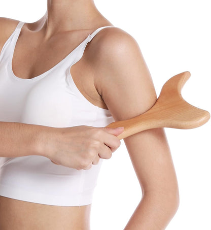CGTOLOS Wooden Lymphatic Drainage Tool Massage Paddle Professional Gua Sha Soft Tissue Body Sculpting Anti-Cellulite Muscle Release for Women for Men