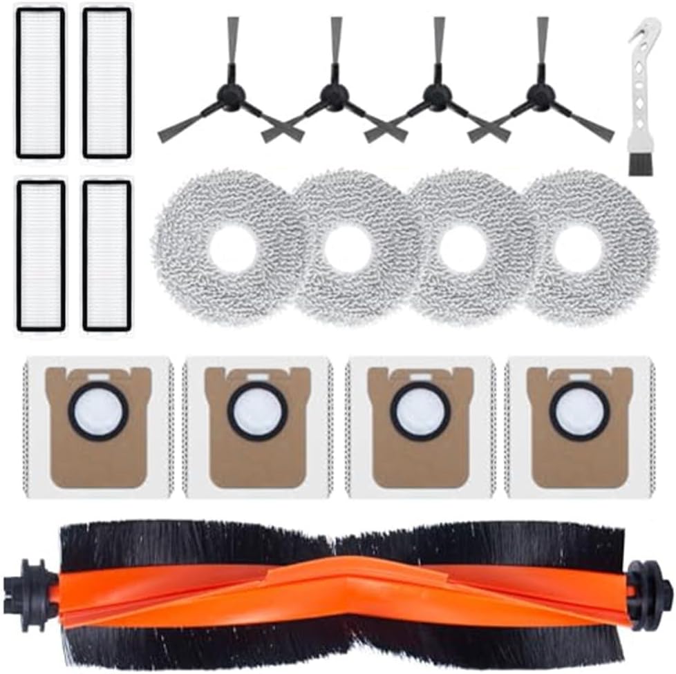 Per X10/For X10+/X20+/X20 Pro/X20 Max Cleaning Essentials Mop Cloth, sacchetti per la polvere e spazzole laterali per una pulizia rapida
