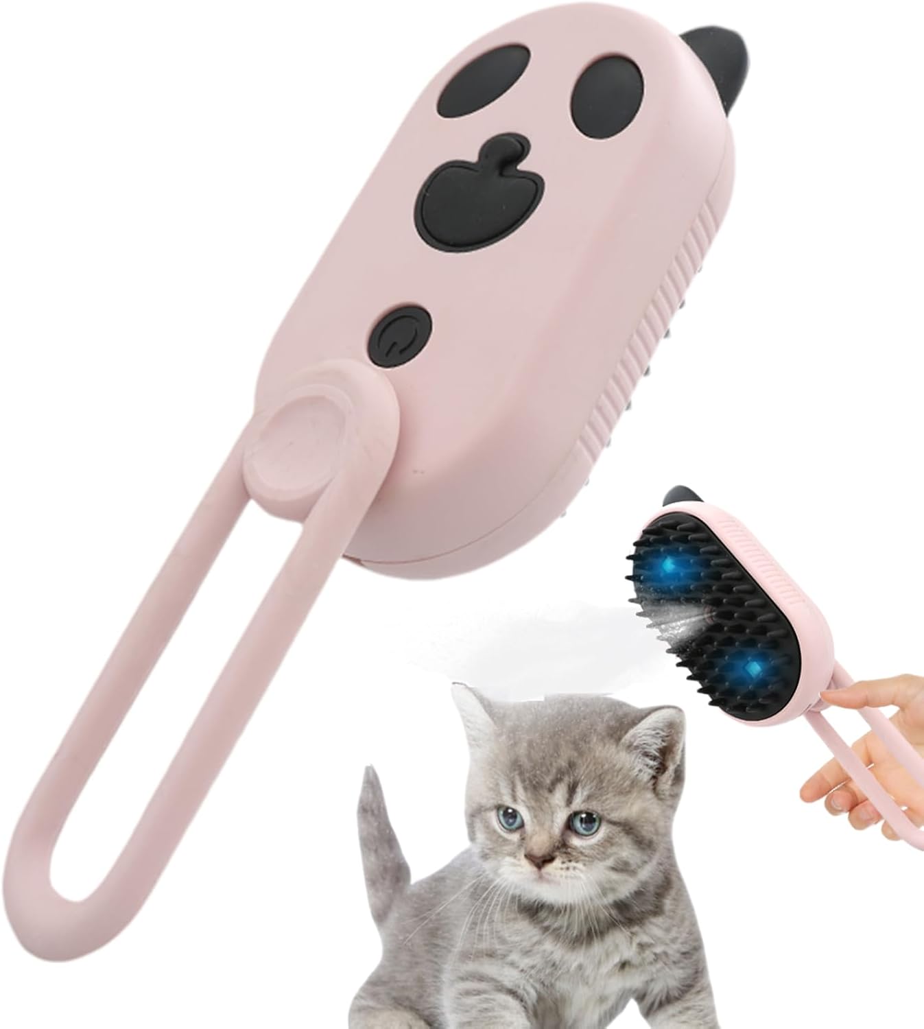 Dog Water Brush,4 in 1 Dog Hair Removal Comb with Water Spray | Steamy Pet Massage Tool, Pet Comb for Shedding, Cleaning, Grooming