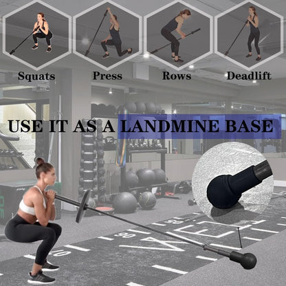 KONGISS Landmine Attachment for Barbell, Turn Any Surface into a Barbell Landmine Exercise-Press, Row, Spin, Rotation, t bar Row and More, Fits 2'' Olympic Bars