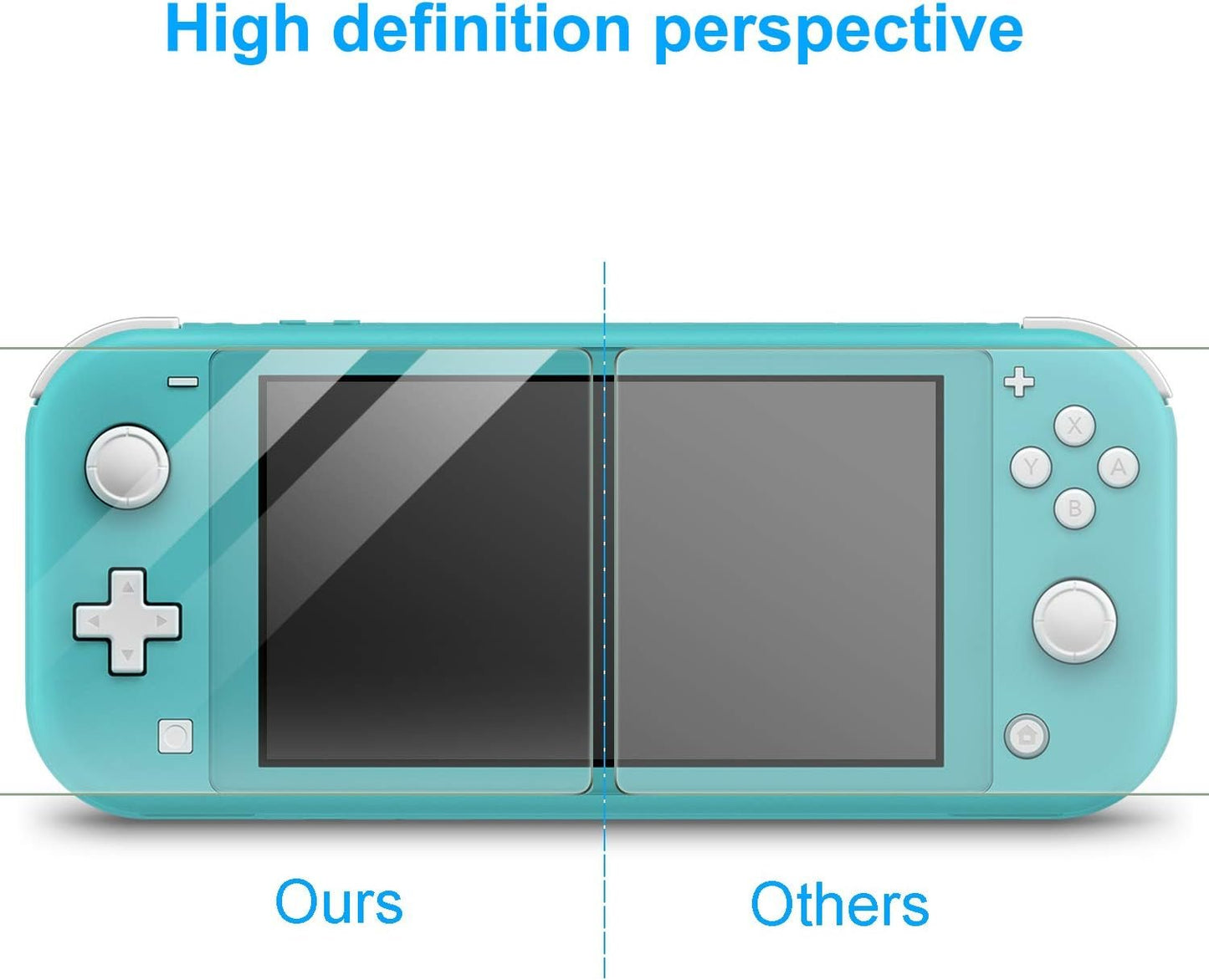 Case for Nintendo Switch Lite Accessories, YUANHOT Portable Travel Bag for Switch Lite Games Protective Case & Tempered Glass Screen Protector & 6 Thumb Grip Caps - Black