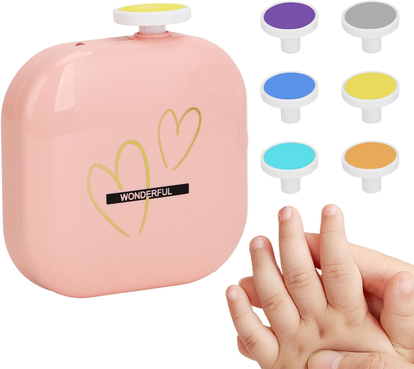 Electric Nail File Set, USB Toddler Trimming Tool, Portable Fingernail Care Kit, 16.5x10x3.5cm, Gentle Polish Manicure Device, for Travel , Salon Use, Home Grooming