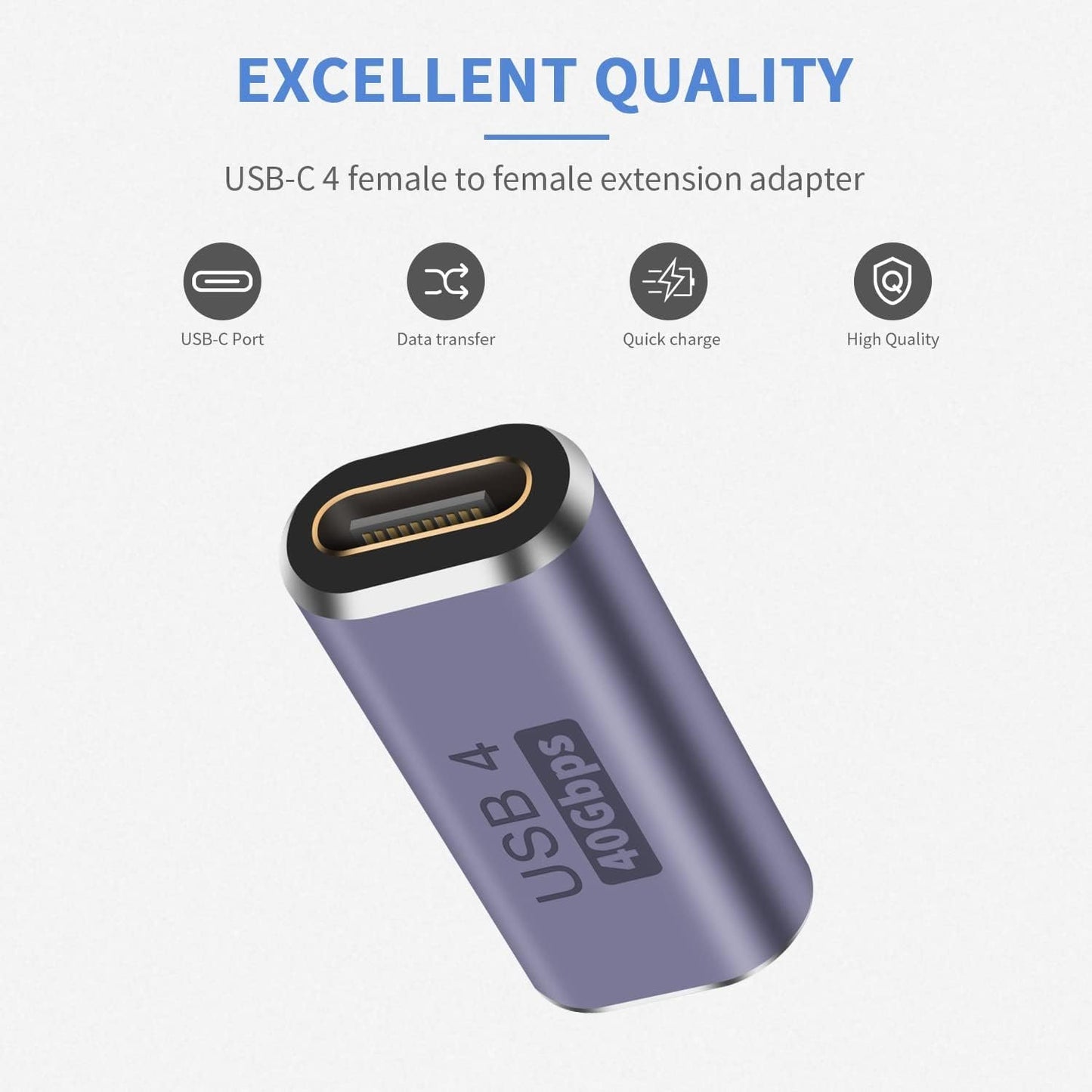 Duttek USB C Coupler 40Gbps,USB C female to female Adapter Supports 8k@60HZ and 100W fast charging,Compatible with Thunderbolt 3/4 and with USB Type C interface devices (USB c female to female)
