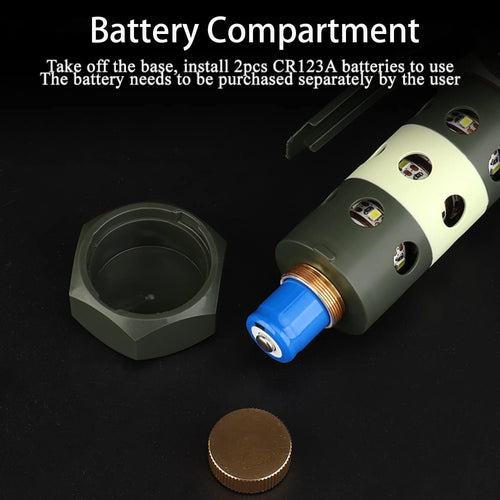 CS Airsoft Flashbang Flashlight Cosplay Movie Props Tactical Outdoor Portable Lantern Survival Strobe LED Lamp Camping Light
