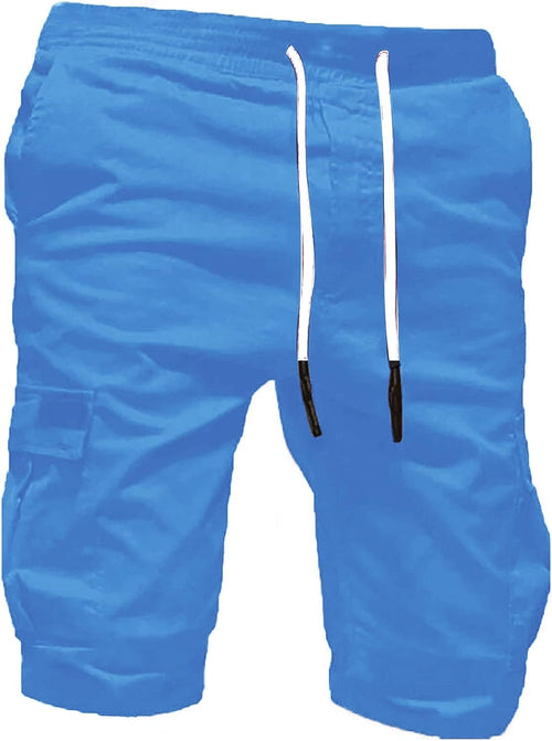 Men's Classic Cargo Shorts Casual Stretch Chino Short Lightweight Drawstring Outdoor Hiking Shorts Athletic Pants