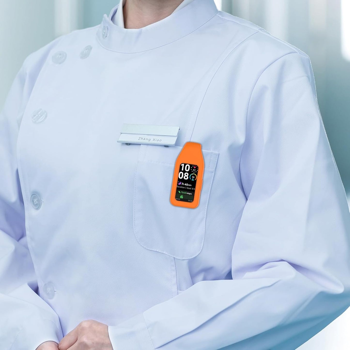 Disscool Universal Clip Buckle Compatible with Huawei Band 10/9/8 Secure Anti-Slip Replacement Wristband Sport Strap, Soft Durable Silicone Material Clip for Swimming Running(Black)