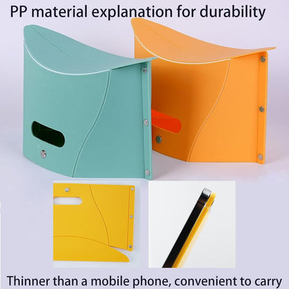 2Pcs Card Folding Stoolï¼ŒPortable Outdoor Travel Stool and Hand Carry Basket, Portable Folding Compact Stool Seat for Camping, Fishing, Gardening, Outdoor, Travel and Beach,with Tote Bag,Barbecue