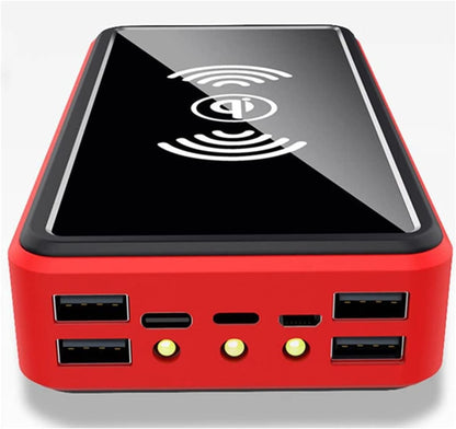 FTGOPMKN Portable Charger Solar Power Bank 50000mah/solar Powered Power Bank/Solar Rechargeable Power Bank/Mobile Cell Phone Portable Power50000mAh,Red
