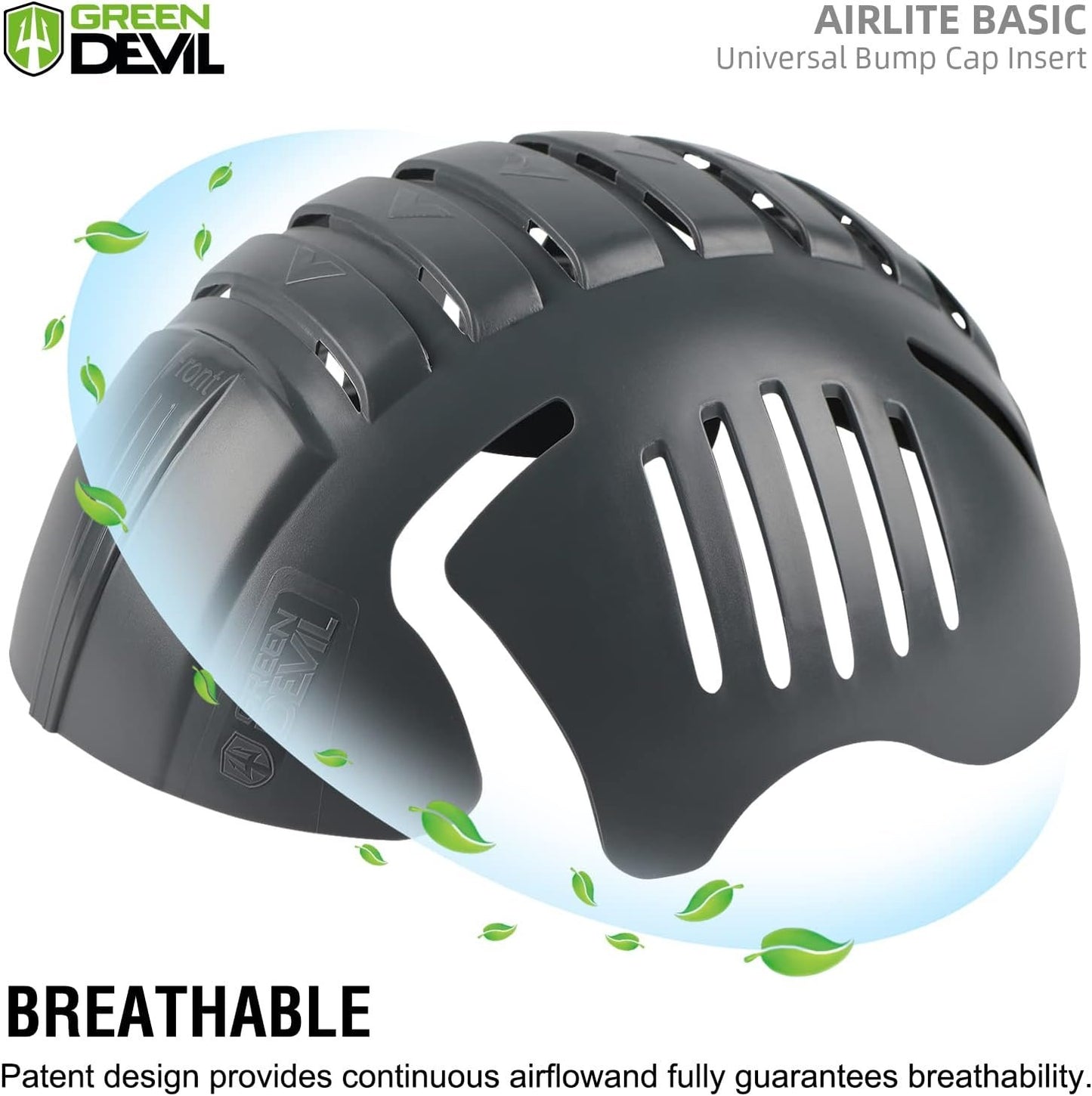 GREEN DEVIL Universal Bump Cap Insert for Baseball Caps Vented Lightweight Safety Bump Hat Insert for Men Women 1 Pack
