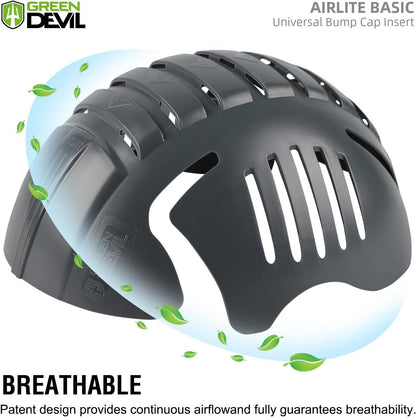 GREEN DEVIL Universal Bump Cap Insert for Baseball Caps Vented Lightweight Safety Bump Hat Insert for Men Women 1 Pack